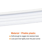 FBULWSEC 120'ft Swimming Pool Liner Lock - Bead Lock for Inground & Above Ground Pools - Pool Liner Bead Wedge Lock Replacement