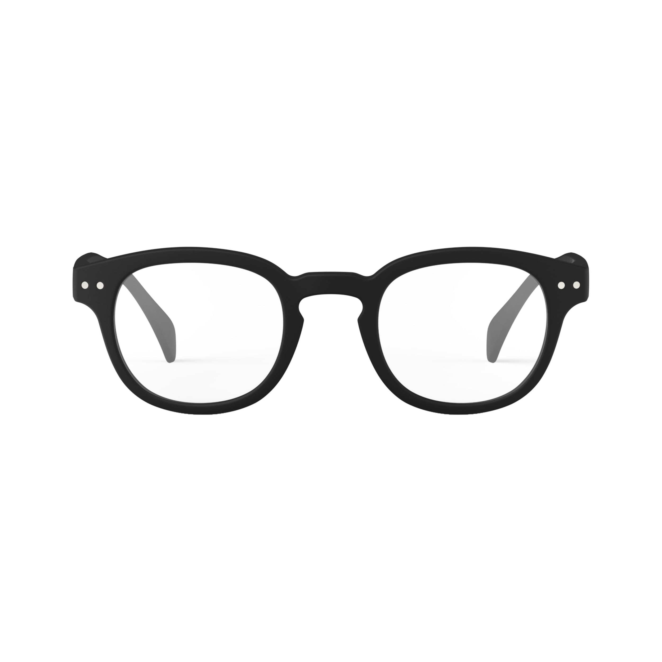 IZIPIZI READING #C Reading Glasses for Women and Men – Square Glasses with Anti-Scratch Lenses, Lightweight Fashion Frame (Black, 2.0, x)