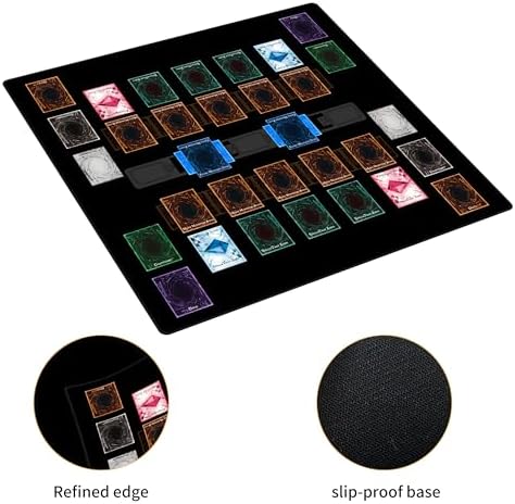 Stitched for Yugioh Playmat, 2-Player, Master Rule Duel Field Zones, Large Card Game Mat, Original Art Designs & Accessories (Basic3)