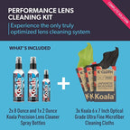 Koala Eyeglass Lens Cleaner Spray Kit | (2x) 8 oz + (1x) 2 oz Glasses Cleaner Bottle + 3 Microfiber Cloth | Alcohol Free Screen and Camera Cleaning Kit (6 Piece Set)