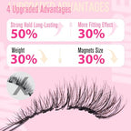JIMIRE Magnetic Eyelashes with Applicator Soft Magnetic Lashes Black+Brown Reusable Comfortable Magnetic Eyelashes Natural Look Lash Primer No Glue No Eyeliner Needed Soft Magnets Eyelashes