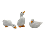 3PCS Duck Statues Resin Ducks Outdoor Garden Yard Porch Duck Pond Decor