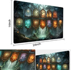 MTG Playmat Size 24x14in Free Storage Bags Non-Slip Backing Printing, Ideal for Card Game Enthusiasts TCG Playmat (No with Zone,The Last Card)