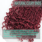 Boho Crochet Braids 9 Packs 24 Inch Goddess Box Braids Crochet Hair for Women Pre-looped Bohemian Crochet Box Braids with Curly Ends Synthetic Braiding Hair Extensions (24inch, OTBUG#)