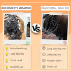 Hair Dye Shampoo Silver Gray, 3 in 1 Long-Lasting Hair Color Shampoo with Herbal Ingredients, Instant Magic Hair Dye, Easy Application Shampoo Para Canas for Women Men 16.9 Fl Oz