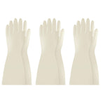 BOOMJOY Nitrile Cleaning Gloves, Long Cuff Dishwashing Gloves Heavy Duty, Reusable Medium Gloves for Kitchen, Bathroom, Gardening, Working, Pet Care - White, 3 Pairs, Size M