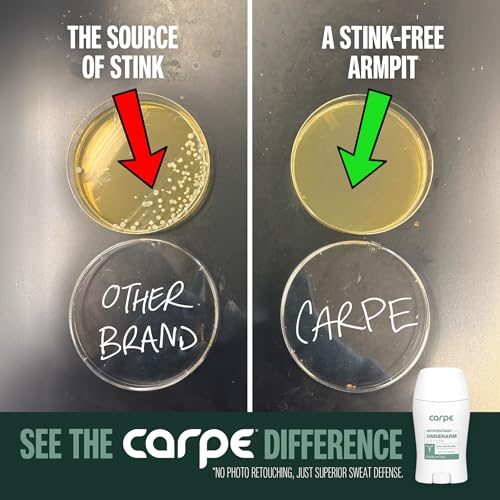 Carpe Underarm Antiperspirant and Deodorant, Clinical strength with all-natural Eucalyptus scent, Combat excessive sweating, Stay fresh and dry, Great for hyperhidrosis