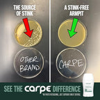 Carpe Underarm Antiperspirant and Deodorant, Clinical strength with all-natural Eucalyptus scent, Combat excessive sweating, Stay fresh and dry, Great for hyperhidrosis