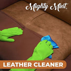 Mighty Mint Leather Cleaner and Conditioner, Plant-Based, Hydrating Spray to Clean and Protect Leather Items, Natural Peppermint Scent, 16oz