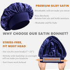 Bonnet for Men,Silk Bonnet for Men for Sleeping,Matching Durag and Bonnets Set for Couples,Mens Bonnet for Curly Hair,Braids