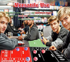 Card Game Playmats MTG Playmat for Beginner 2 Pack with Dices, Magic Mat Commander Deck Card Playmat for TCG MTG Accessories Play Mat 24x14 Inches Duel Card Battles, Red/Green