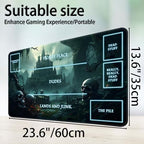 for MTG Game Playmat, for Magic TCG Rubber Play mat,Tabletop Card Playmats with Smooth Surface,Trading Card Inked Game Mat with White Zones,Battle Game,Skull Castle
