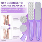 Foot Soak Set Feet Callus Remover Pedicure Set - Lavender Foot Soak Salts,Foot File,Foot Scrub & Urea Foot Cream Pedicure Supplies For Dry Cracked Feet Foot Spa Kit for Women
