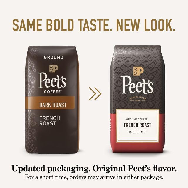 Peet's Coffee Ground Coffee Dark Roast, French Roast, 28 Ounces