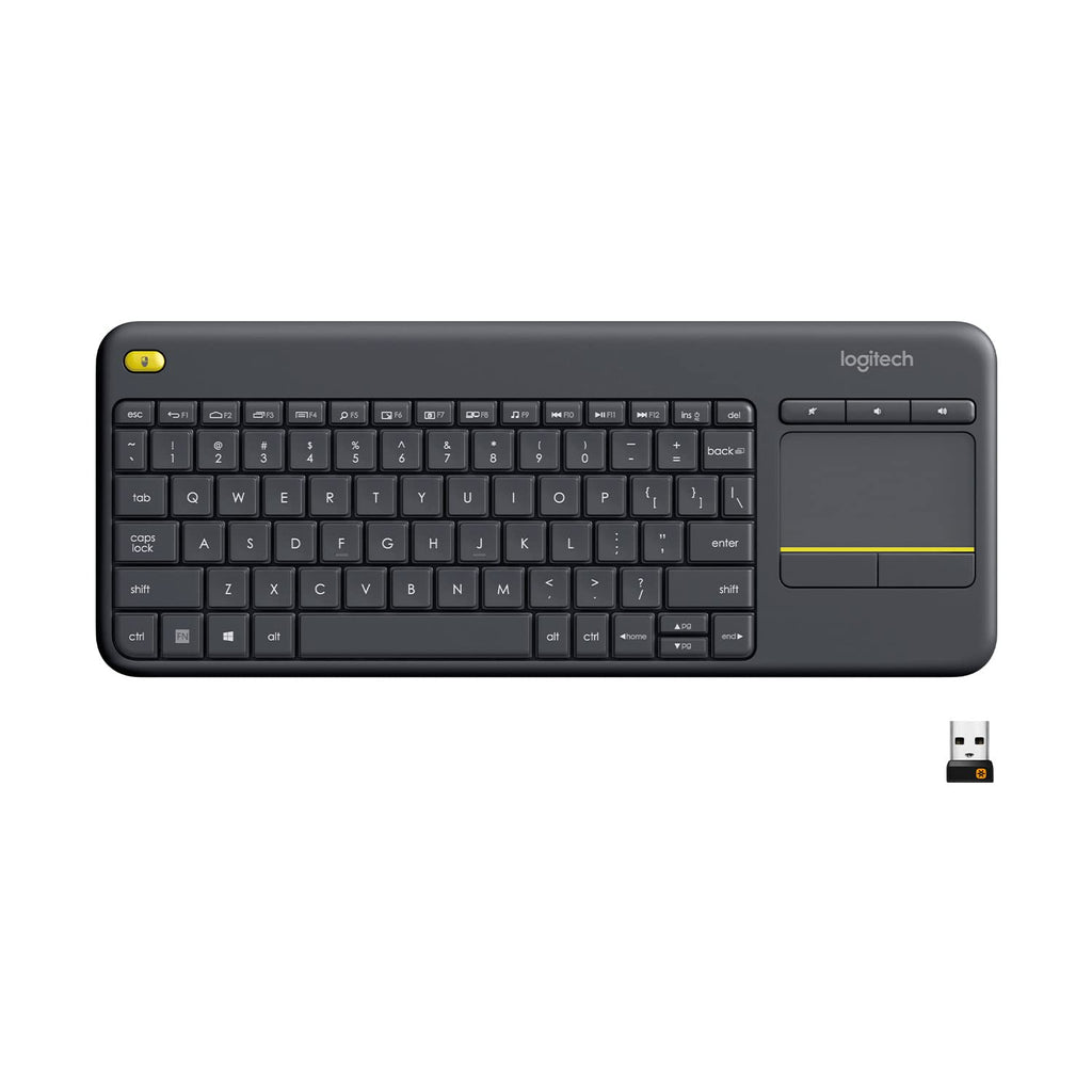 Logitech K400 Plus Wireless Touch TV Keyboard for PC-Connected TV - Black
