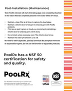 PoolRx+ Mineral Algaecide Unit, up to 6-Month Algae Control, for 5K-7.5K gallons, Orange & White, New Formula with Silver.