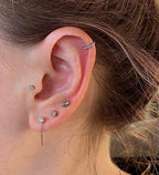 QWALIT Disposable Ear Piercing Kit Silver Ear Piercing Gun Kit Self Piercing Earrings Piercing Kit Earring Gun Piercing Kit with Earring Studs Self Ear Piercing Kit Flat Back at Home