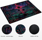 MTG Playmat TCG Playmat -Includes Storage Bag and 14 Dice-Experience Top-Tier Quality and Edge-Locking Waterproof and Non-Slip Mat! (playmat with, Lotus Flower)