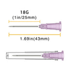 18 Gauge 1 Inch Needle (100Pack),Luer Lock Industrial Accessories Needles,Individually Wrapped