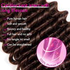 28 Inch Human Braiding Hair Deep Water Wave 2 Bundles/Pack 50g, Dark Brown Bulk Human Hair Braiding Hair for Boho Braids, Curly Wet and Wavy Braiding Boho Human Hair for Braiding No Weft