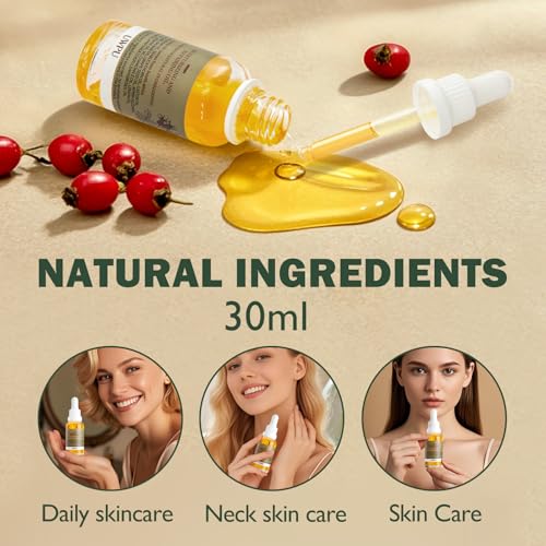 Rosehip Face Oil 30ml | Deep Hydration & Antioxidant Rich | Nourish, Repair, & Skin Care | 100% Natural, Cold-Pressed Formula | Perfect for Dry, Sensitive Skin