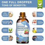 Magnesium Glycinate Liquid Drop - 4 Synergistic Magnesium Complex - Plus Potassium,L-Theanine,Vitamin B,C,D3,K2- Support Sleep, Calm, Heart, Nerves, Muscles - High Absorption - Sugar-Free - 1Pack