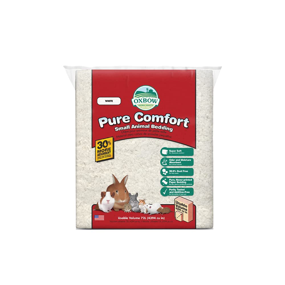 Oxbow Small Animal Bedding, Hamster, Guinea Pig, Rabbit, White, USA, 72 L