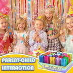 Mini Bubble Wands Bulk 200 Pack 20 Colors, Party Favors Toys for Kids Child, Christmas Celebration,Thanksgiving New Year, Themed Birthday, Wedding, Summer Outdoor, Bath Time, Gifts Box for Girls Boys