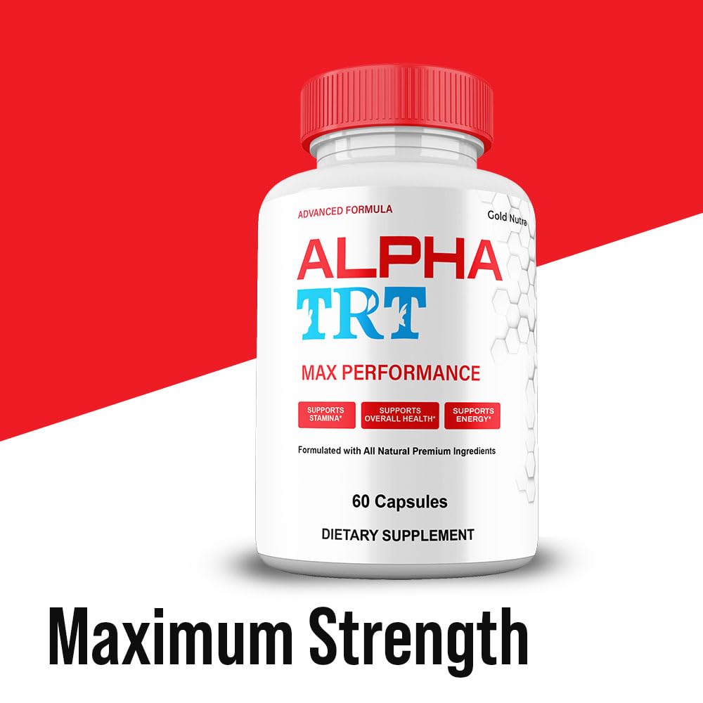 Alpha TRT Pills, Maximum Strength Supplement, AlphaTRT Capsules Advanced Premium Formula Vitamin Pills (2 Pack)