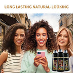 leorx Hair Dye shampoo 3 In 1, Dark Wine Red Instant Herbal Hair Color Shampoo Cover Gray Hair For Women&Men - Color Your Hair with Ease - Tintes Para El Cabello Profesional