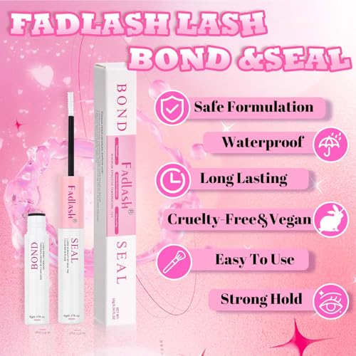 FADLASH Lash Extension Kit 100D Lash Clusters D Curl Lash Cluster Kit DIY Eyelash Extension Kit with Lash Bond and Seal Lash Applicator Tool 3D Effect fluffy Cluster Lashes(100D Kit, Mix 8-16mm)