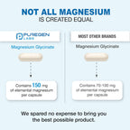 Magnesium Glycinate 500mg [High Potency] 120 Veggie Caps, Chelated for Superior Absorption | No Harmful Additives | Non-GMO, NO Gluten and Dairy, Gentle on Stomach