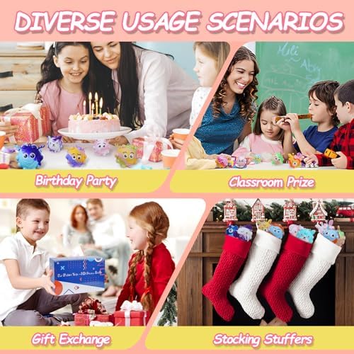 24 Pack Pop Fidget Toys Bulk 3D Stress Ball Toy, Party Favors for Birthday, Sensory Toys Bulk Squeeze Toys, Stress Relief, Easter Basket Stuffers, Classroom Prizes Stocking Stuffers for Adults Toddler