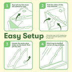 BugMD Fly Traps for Windows - Fly Traps for Indoors Sticky, Indoor Fly Traps, Fly Paper Corners, Indoor Fly Catcher, House Fly Killer Indoor, Indoor Fly Control, Window Fly Tape, Corner Fly Strips