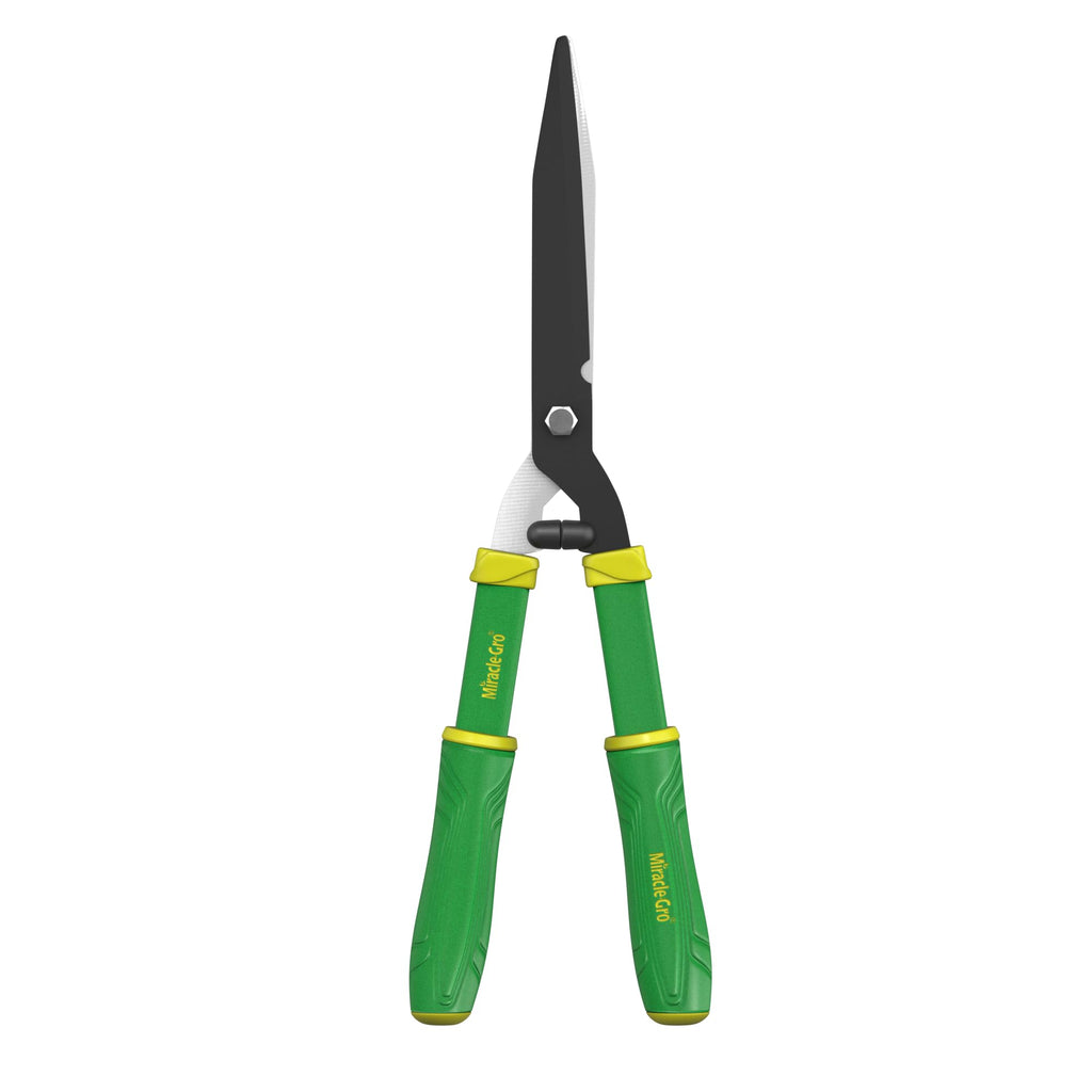 Miracle-Gro 21 in. Hedge Shears – Lawn and Yard Tool with Sharp Carbon Steel Blades, Comfort Grip Handles, and Lightweight Design for Shaping/Trimming Hedges, Shrubs, and Bushes