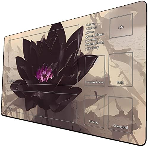 MTG Playmat, Game Play Mat for MTG TCG 24 x 14 inches Trading Card Inked Game Playmats with Storage Bag Smooth Rubber Surface Battle Game