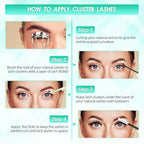 Bodermincer Cluster Lashes 240pcs Large Tray D Curl Individual Eyelashes False Eyelashes Extension DIY at Home (10D-20D Mixed)