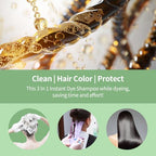 Hair Dye Shampoo for Gray Hair,3 In 1 Natural & Long-Lasting Hair Color Shampoo, Instant Magic Hair Dye, Champu Para Canas, Herbal Treated for Men Women,16.9 fl.oz (Dark Red Wine)