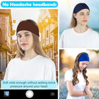 RITOPER Wide Headbands for Women Non Slip, Workout Yoga Running Womens Headband Boho Hair Bands for Women's Hair, Thick Sweat Head Bands Solid Head Wraps Bandana