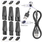 8 PCS Power Cord 5V Replacement Charger USB adapter Set Compatible with Various Types of Electric Hair Clippers,Beard trimmers,Shavers, Beauty Instruments,Electric hairdressers,Desk Lamps,Purifiers