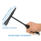 Welding Chipping Hammer with Coil Spring Handle,10.5",Cone and Vertical Chisel/ 10" Wire Brush(Yellow), VASTOOLS Chipping Hammer