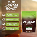 Specialty Volcanic Nicaraguan - Grand Reserve Classic Medium Roast Coffee, Bright & Smooth, Low Acid, 91 Point, SHG, Small Batch Roasted, Farm Direct, 100% Single-Origin |Santa Lucia| Ground, 16oz