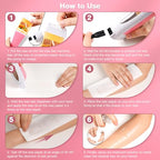 Roll on Wax Kit, Roll on Waxing Kit for hair removal, Waxing Kit for Women, Wax Roller Kit for All Skin Types, Wax Roller Waxing Kit for Men, with 2 Wax Cartridges & 50 Pcs Wax Strips