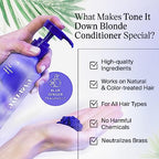 EVANYC Hair Conditioner, Tone It Down, 8.8 Fl Oz, Blonde Hair Conditioner, Purple Conditioner for Eliminating Brassy Yellow Tones, Conditioner Toner for Color-Treated Hair, Hair Moisturizer