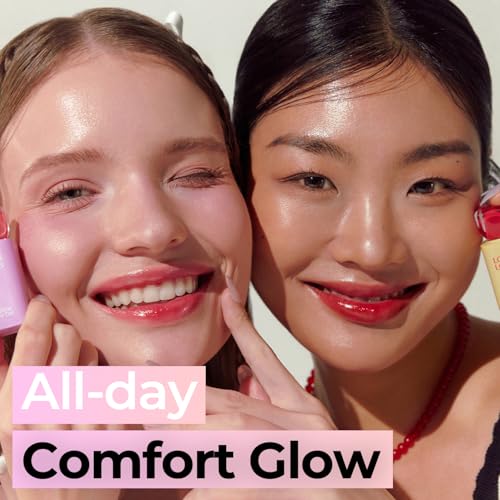 Pudding Glow Korean Lip Tint | Long-Lasting Lip Gloss Tint for Glowy | Moisturizing, Non-Sticky Glossy Lip Stain 0.14 Oz (05 PINK LAMP)