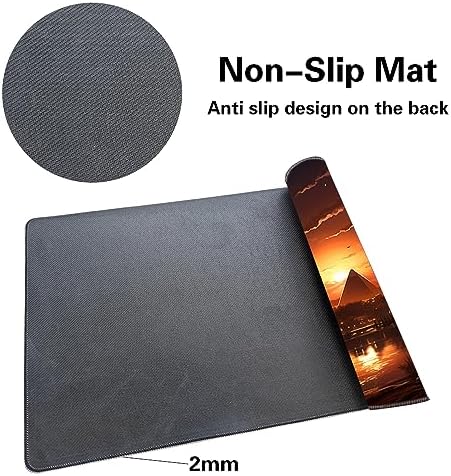 MTG Playmat - Non-Slip Backing Printing, Ideal for Card Game Enthusiasts TCG Playmat (Desert mecca-No Deck)