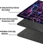 Playmat for MTG, with Free Storage Bags,Game Mat 24 x 14 inches, TCG and Board Game Mat for Cards,Mousepad Desk Mats (with Zones,Magic Mat 14)