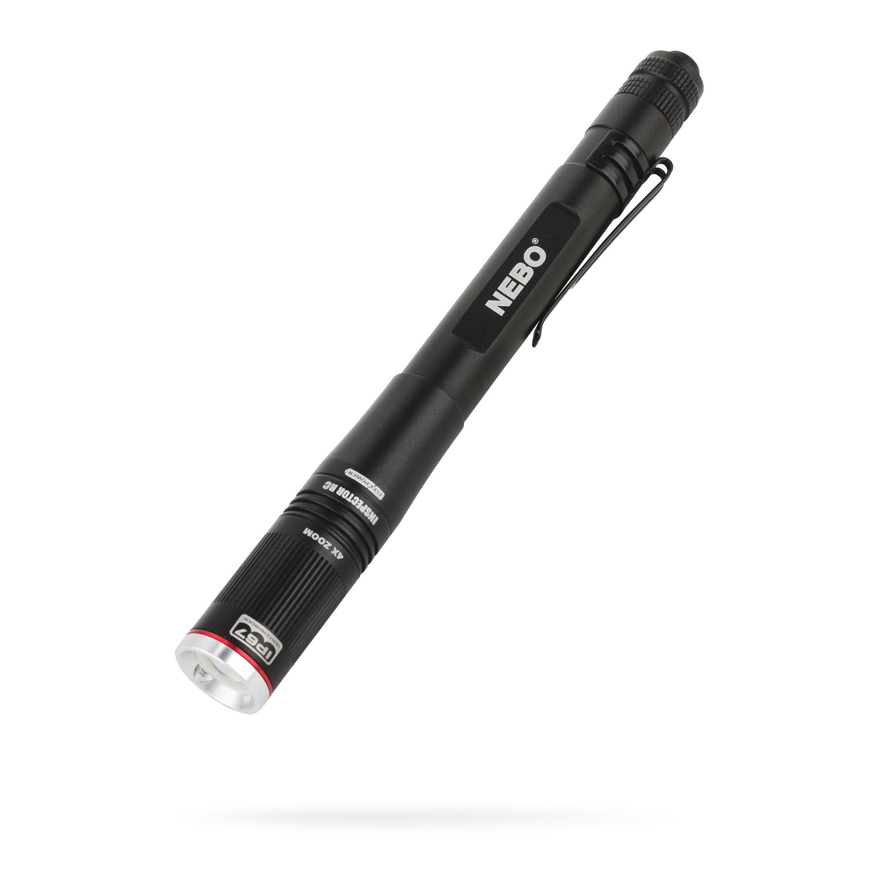 NEBO Inspector 360 Pen Light, 360 Lumen LED Rechargeable Pocket Light-Black