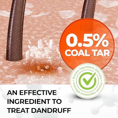 Medicasp Coal Tar Gel Anti Dandruff Shampoo, Treats Seborrheic Dermatitis & Psoriasis, Formulated for Dry, Flaky & Itchy Scalp Treatment, for Women & Men, 6 Ounce (Pack of 2)