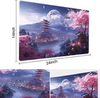 MTG Playmat - Non-Slip Backing Printing, Ideal for Card Game Enthusiasts TCG Playmat (Cherry Blossom rain-No Deck)